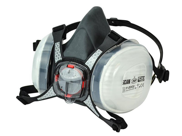 SCAPPERESPP2 - Twin Half Mask Respirator + P2 Dust Filter Cartridges