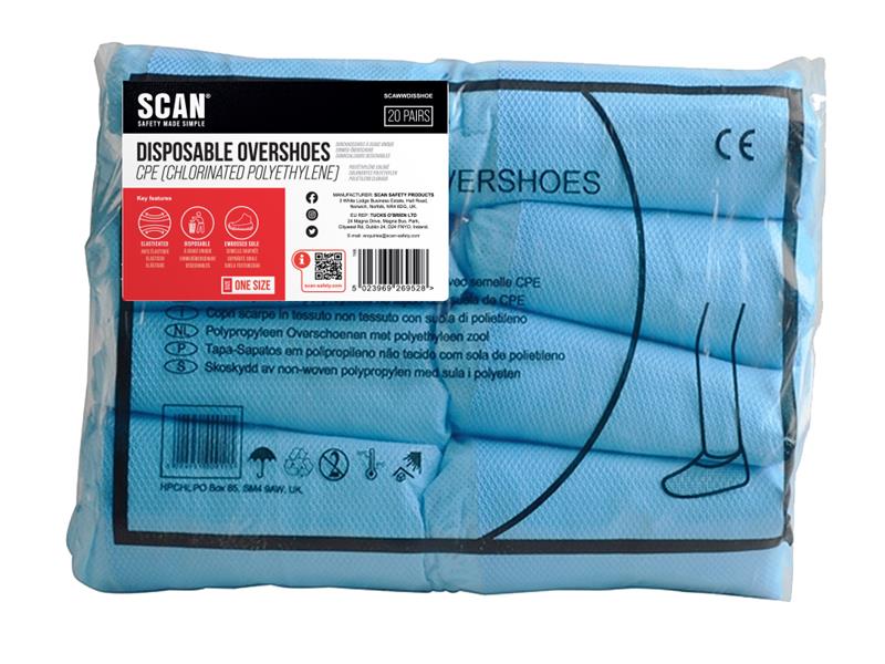 SCAWWDISSHOE - Disposable Overshoes (20 pairs)