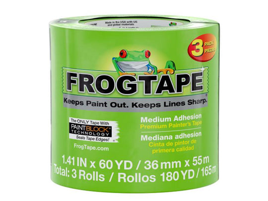SHU242999 - FrogTape® Multi-Surface Masking Tape 36mm x 55m (3 Pack)