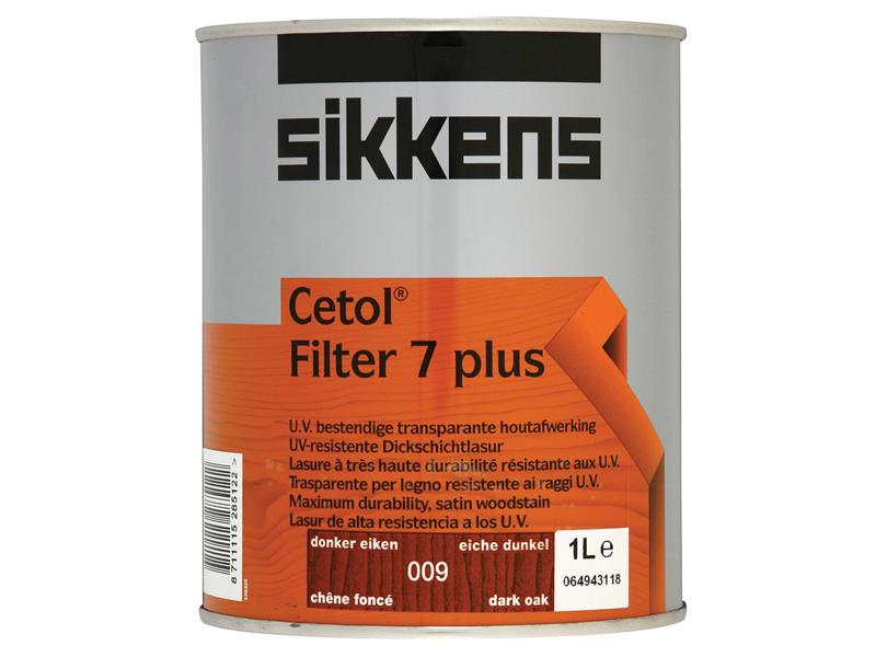 SIKCF7PDO1L - Cetol Filter 7 Plus Translucent Woodstain Dark Oak 1 litre
