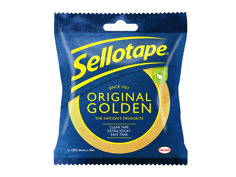 SLT1629135 - Original Golden Sticky Tape - 1 Roll 24mm x 50m