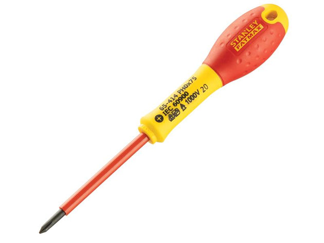 STA065414 - FatMax® VDE Insulated Screwdriver Phillips Tip PH0 x 75mm