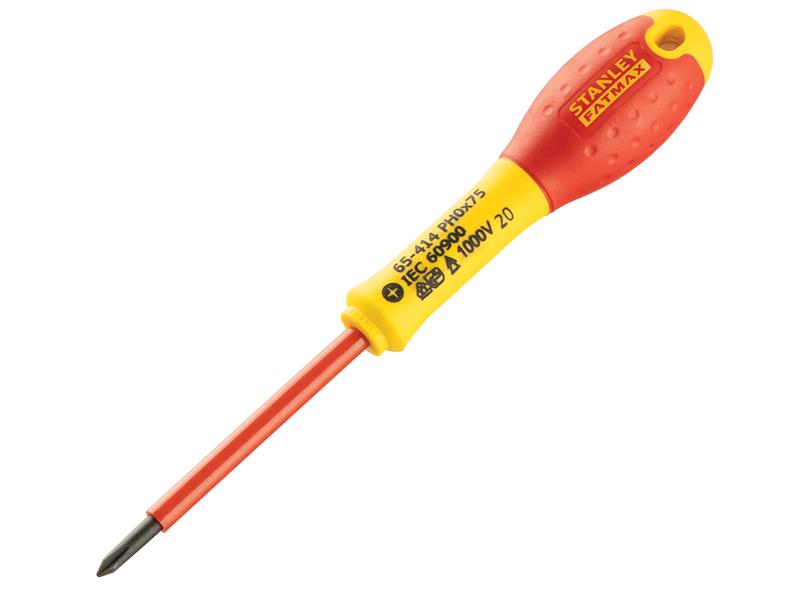 STA065414 - FatMax® VDE Insulated Screwdriver Phillips Tip PH0 x 75mm
