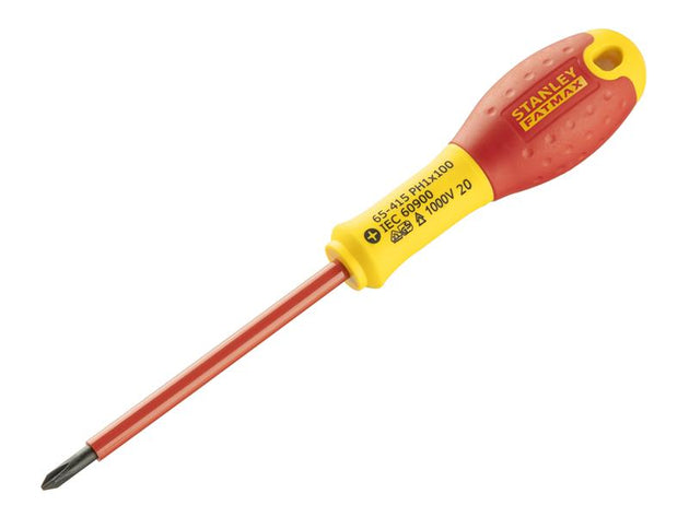 STA065415 - FatMax® VDE Insulated Screwdriver Phillips Tip PH1 x 100mm