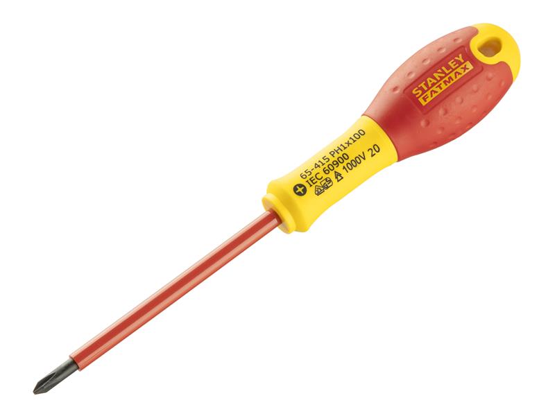 STA065415 - FatMax® VDE Insulated Screwdriver Phillips Tip PH1 x 100mm