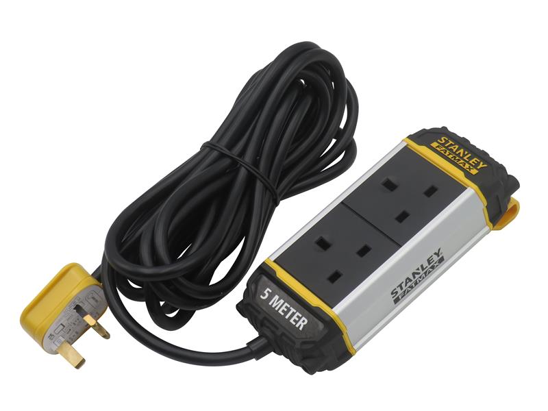 STE2GBELT - 2-Gang Powerboard with Belt-Clip 5m