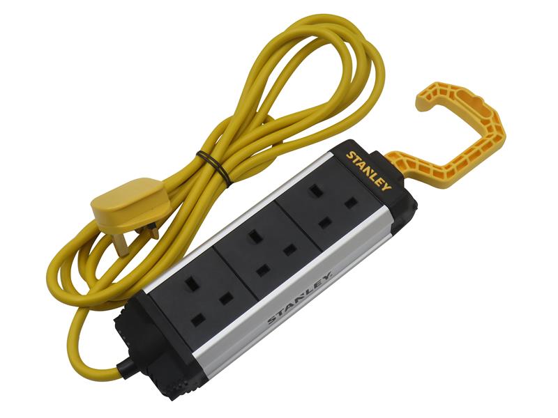 STE3GHOOK - 3-Gang Powerboard with Foldable Hook 3m