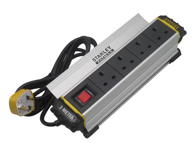 STE4GCLAMP - 4-Gang IP20 Powerboard with Clamp 3m