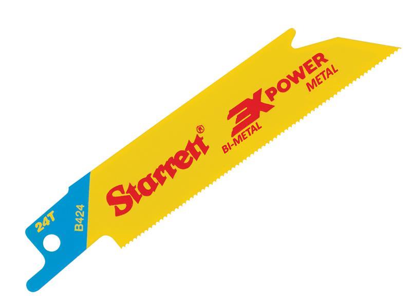 STRB4245 - B424-5 Bi-Metal Reciprocating Blade, Metal Straight 100mm 24 TPI (Pack 5)