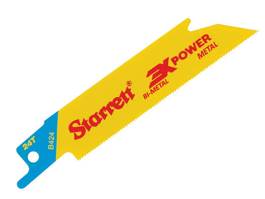 STRB4245 - B424-5 Bi-Metal Reciprocating Blade, Metal Straight 100mm 24 TPI (Pack 5)
