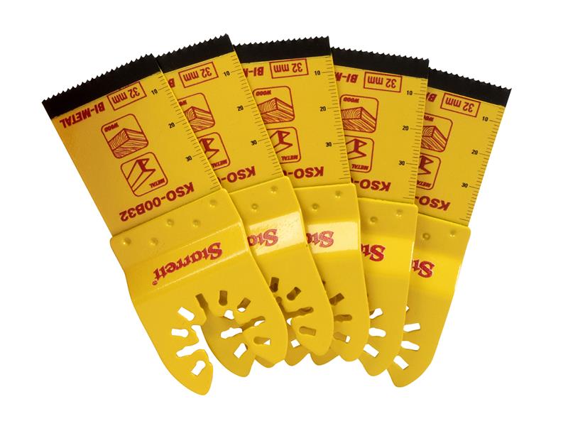 STRKSO00B325 - KSO-00B32-5 Plunge Bi-metal Oscillating Blade 40 x 32mm x 18 TPI Pack of 5