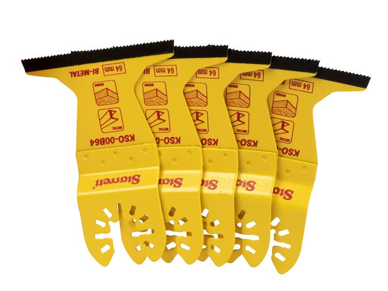 STRKSO00B645 - KSO-00B64-5 Flat-sided Bi-metal Oscillating Blade 40 x 64mm x 18 TPI Pack of 5