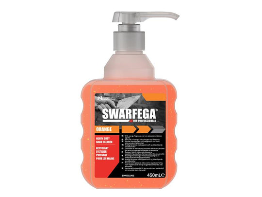 SWASOR450PP - Orange Hand Cleaner Pump Top Bottle 450ml