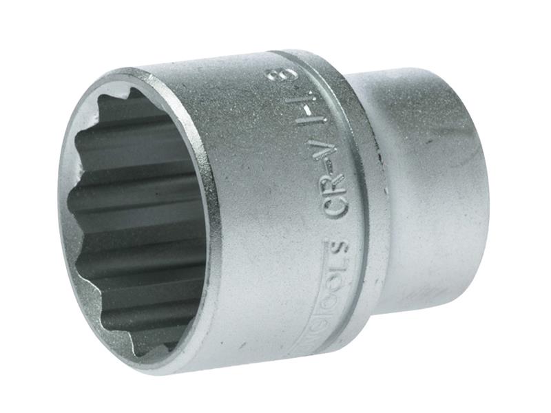 TENM120136 - Bi-Hexagon Socket 12-Point Regular A/F 1/2in Drive 1.1/8in
