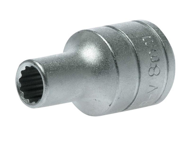 TENM120508 - Bi-Hexagon Socket 12-Point 1/2in Drive 8mm