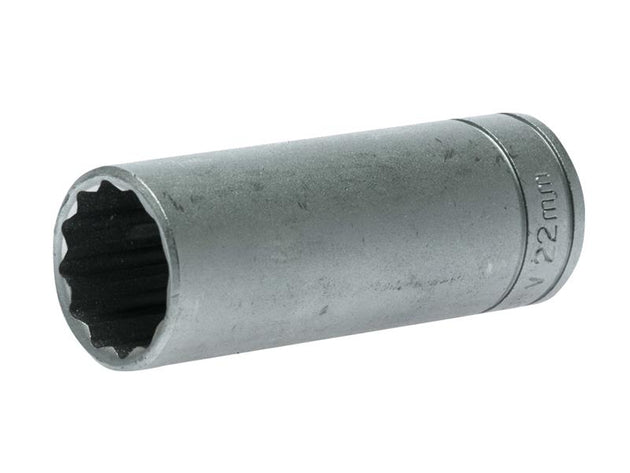 TENM120622 - Bi-Hexagon Socket Deep 12-Point 1/2in Drive 22mm