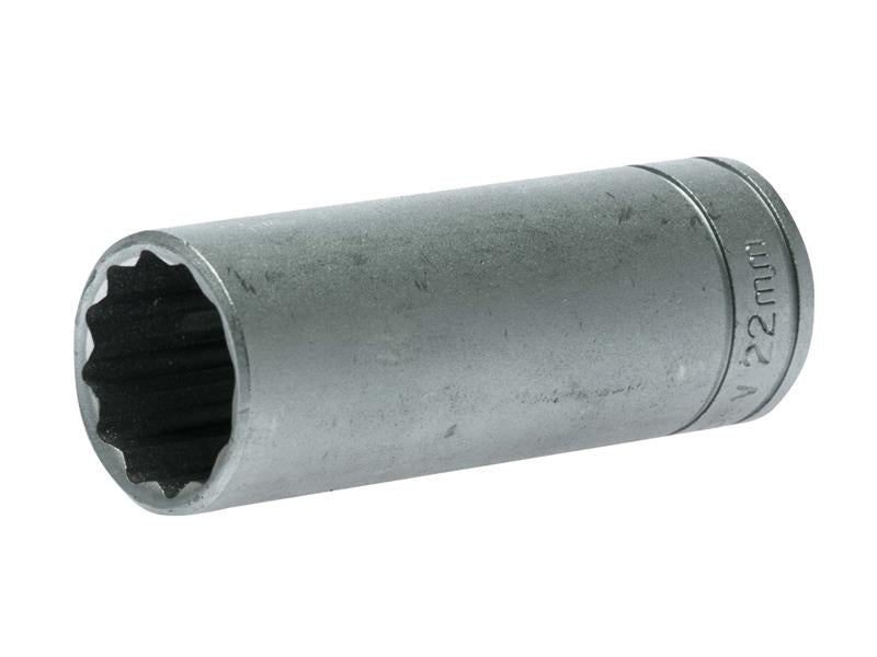 TENM120622 - Bi-Hexagon Socket Deep 12-Point 1/2in Drive 22mm