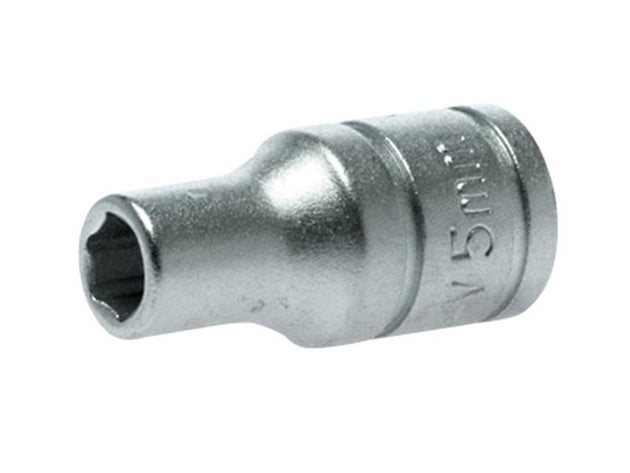 TENM140505 - Hexagon Socket 6 Point Regular 1/4in Drive 5mm