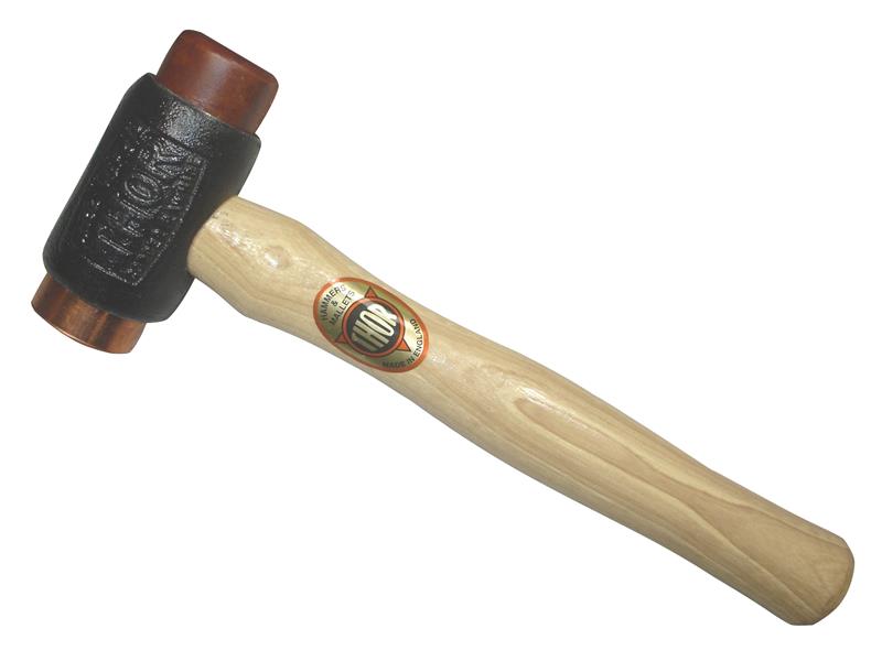 THO03212BH - Copper / Hide Hammer - Branded Head Size 2 (38mm) 1070g