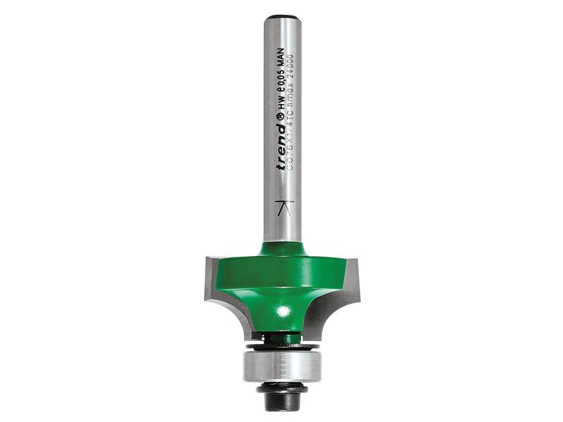 TREC07614TC - C076 x 1/4 TCT Bearing Guided Ovolo & Round Over 6.3mm Radius