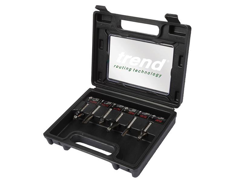 TRESET6PC14 - 1/4in TCT Router Cutter Set, 6 Piece