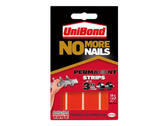 UNI781740 - No More Nails Permenant Double Sided Strips 12 x 50mm