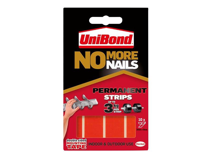 UNI781740 - No More Nails Permenant Double Sided Strips 12 x 50mm