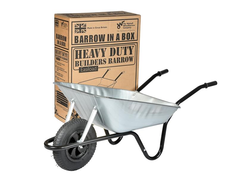 WALBEASGVPDD - Boxed 85L Galvanised Easi-Load Builder's Wheelbarrow