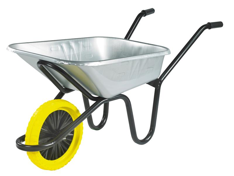 WALEGVPPDD - 90L Galvanised Heavy-Duty Endurance Wheelbarrow - Puncture Proof