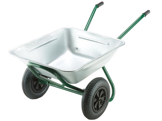 WALGRTWGVPDD - 175L Galvanised Garden Twin Wheelbarrow