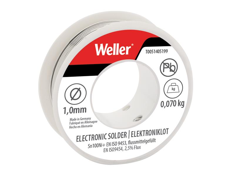 WEL51405199 - Electronic Lead-Free Solder Sn100Ni100+, 1mm 70g