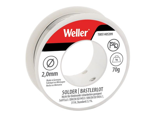WEL51405399 - Electronic Lead-Free Solder Sn97Cu3, 2mm 70g