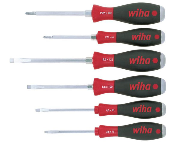 WHA21251 - SoftFinish® SL/PZ Hex Blade Screwdriver Set, 6 Piece
