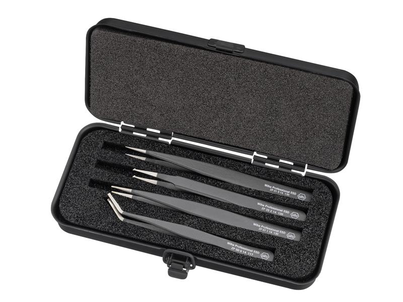WHA32349 - Professional ESD SMD Tweezer Set, 4 Piece