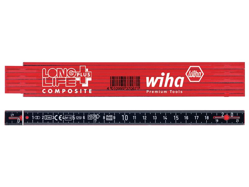 WHA37067 - LongLife Plus Composite Folding Ruler 2m