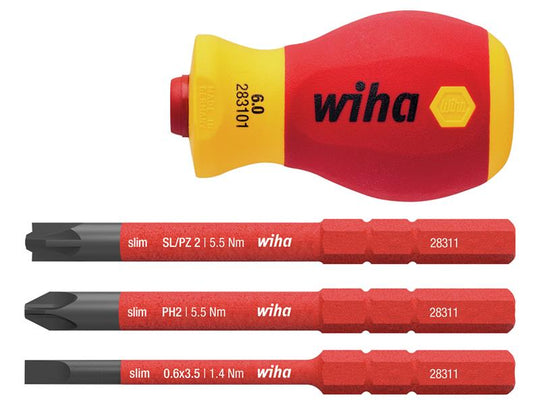WHA41230 - SoftFinish® electric slimVario Stubby Screwdriver Set, 4 Piece