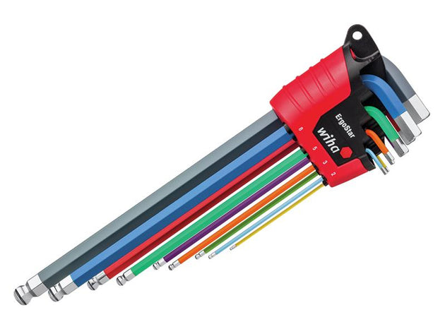 WHA43850 - ErgoStar MagicRing® Colour Hex Ball End L-key Set, 9 Piece