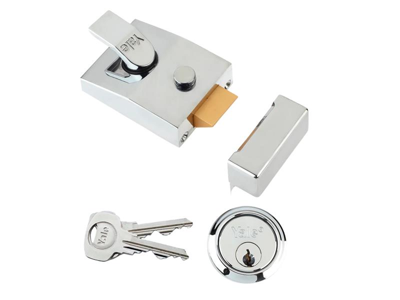 YALP89CH - P89 Deadlock Nightlatch 60mm Backset Chrome Finish Visi