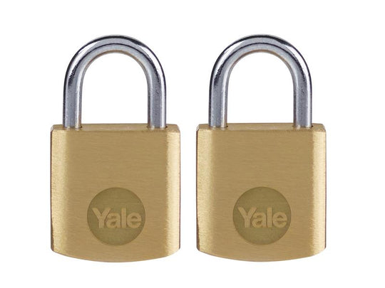 YALY110B202 - Brass Padlock 20mm (2 Pack)