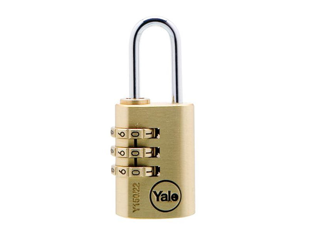YALY15022 - Brass Combination Padlock 22mm