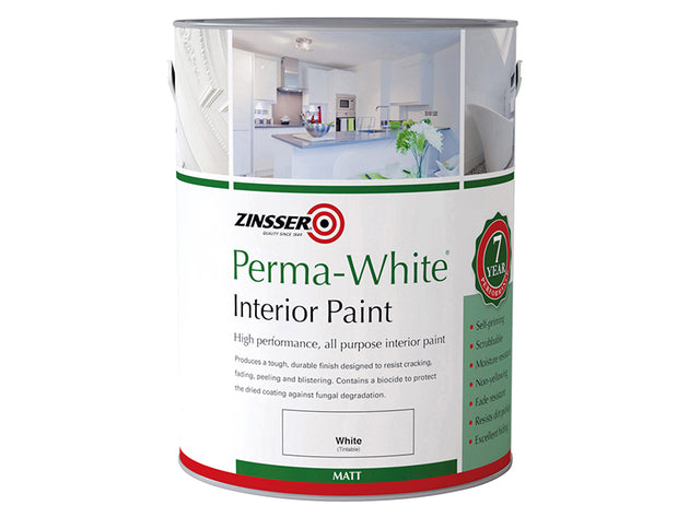 ZINPWES1L - Permanent White Interior Paint Eggshell 984ml